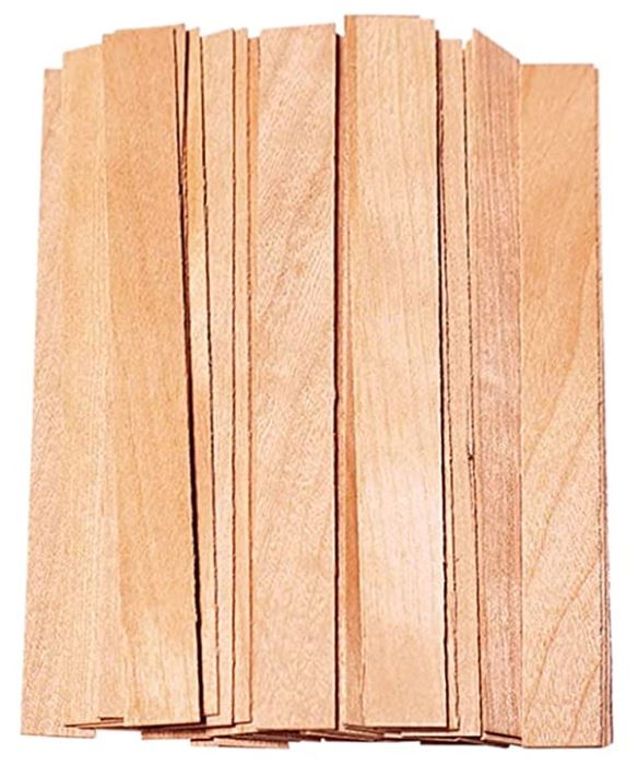 Wicks Thickened Wood, Smokeless Crackling Wooden Candle Wicks