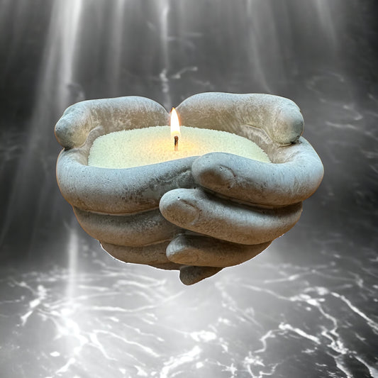 Base Cement Hand Shaped container