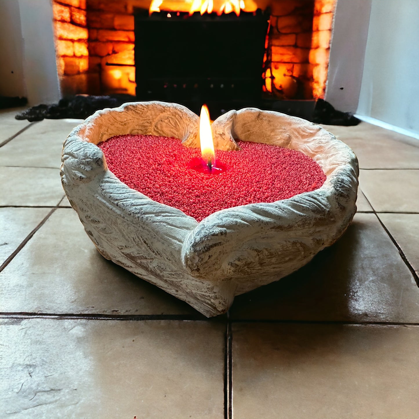 Base Cement Heart Shaped Container