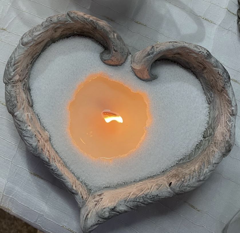 Base Cement Heart Shaped Container